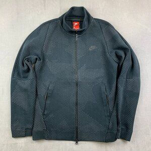 Nike Mens Small Black Camo Full Zip Tech Fleece Jacket GX 1.0 886172-010